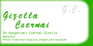 gizella csernai business card